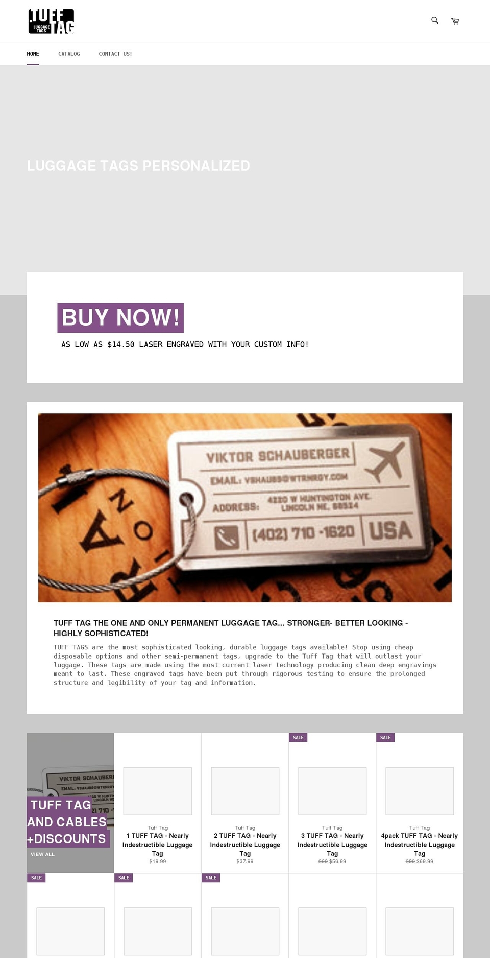 tuffidtag.com shopify website screenshot