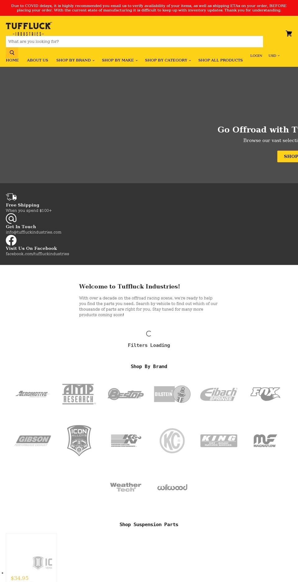 tuffluckindustries.com shopify website screenshot