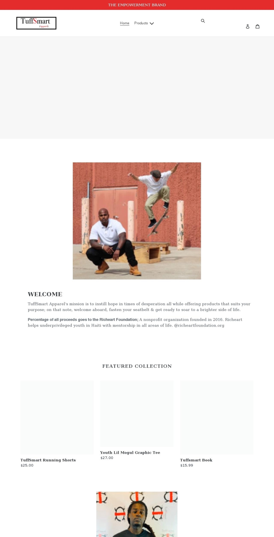 tuffsmartapparel.com shopify website screenshot