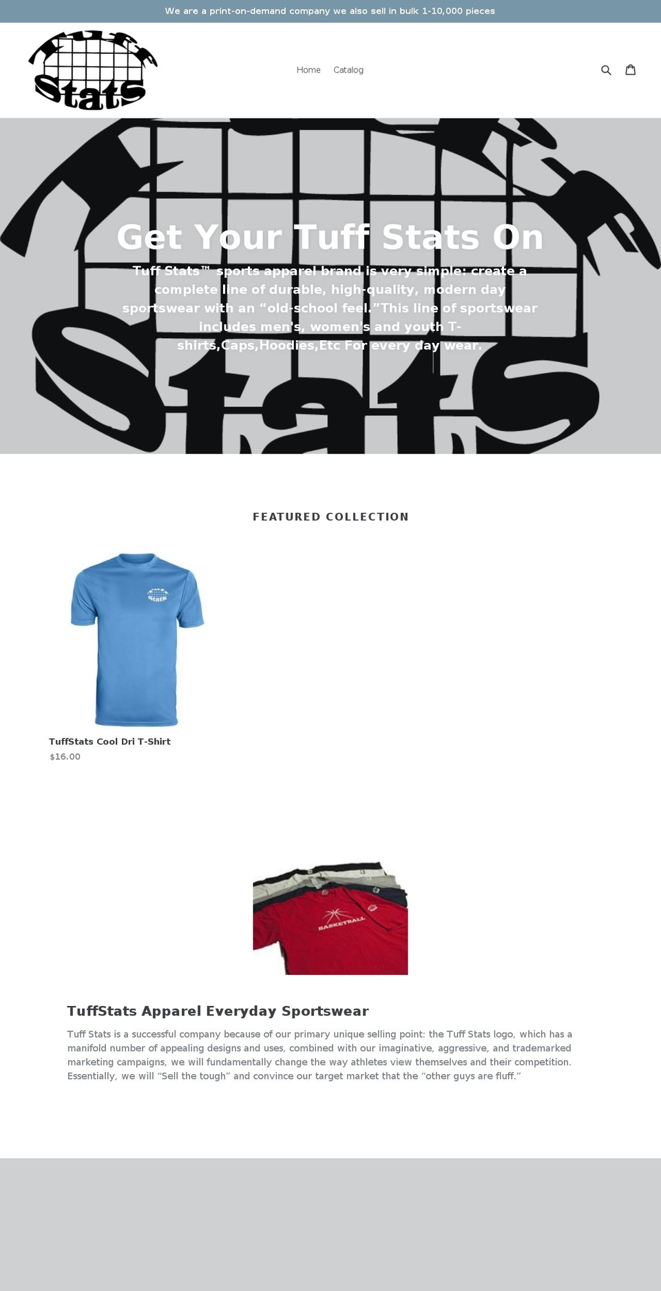tuffstats.com — Shopify storefront screenshot