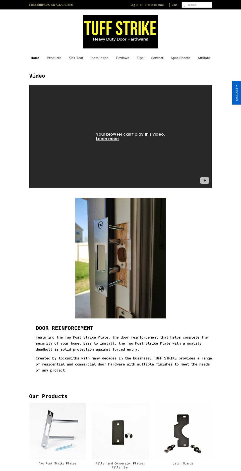 pictonixco with Installments message Shopify theme site example tuffstrike.com