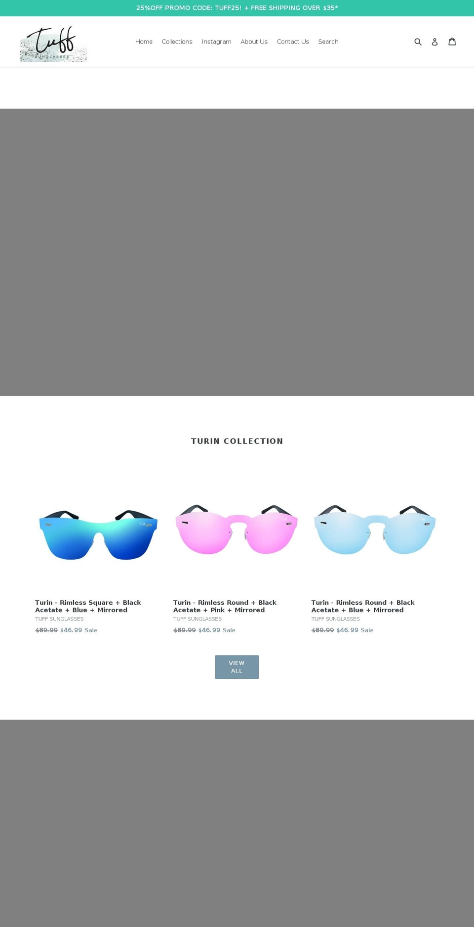 tuffsunglasses.com shopify website screenshot