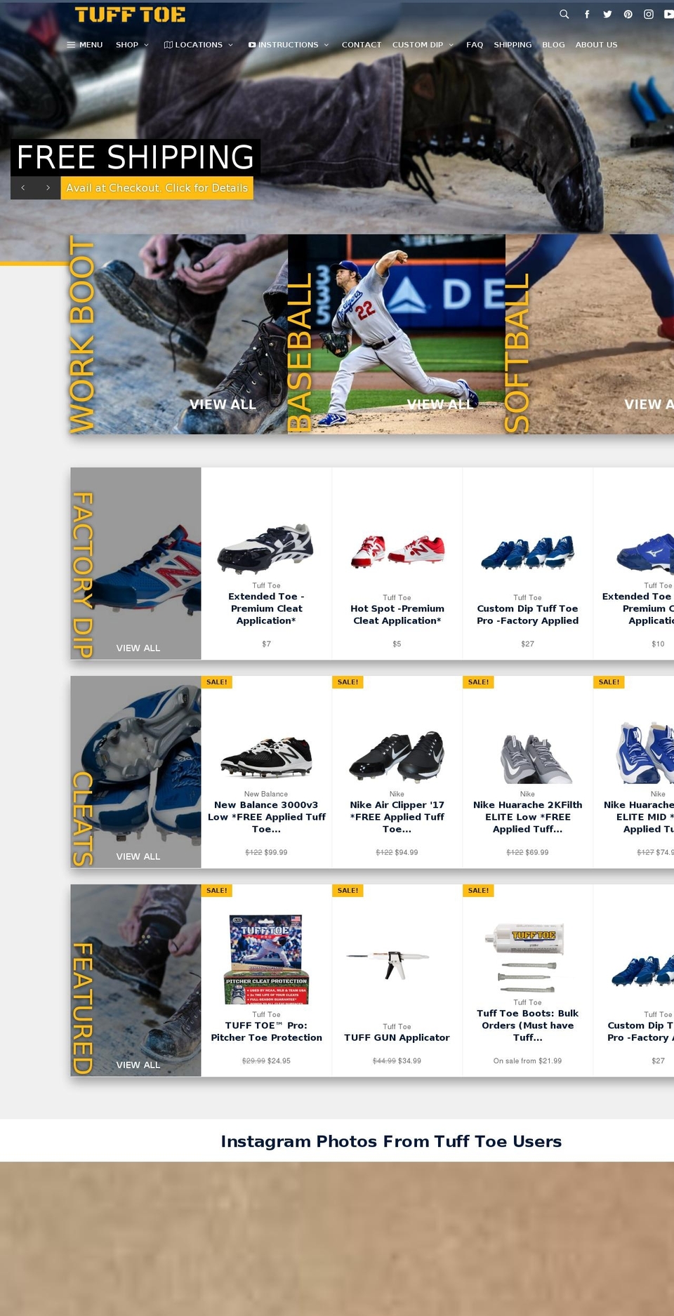 Tuff Toe Theme 2.0 Shopify theme site example tufftoesport.com