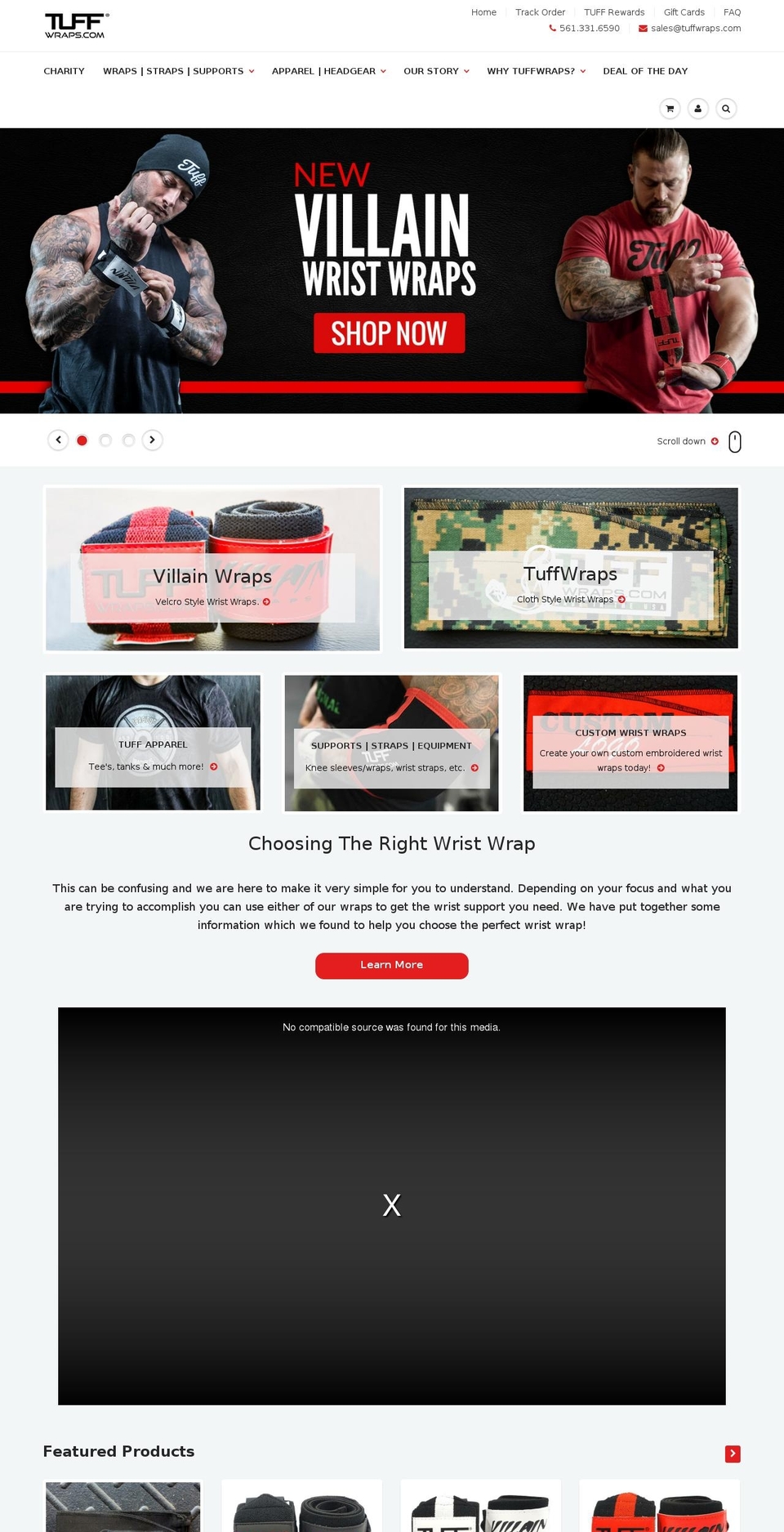 tuffwraps.com shopify website screenshot