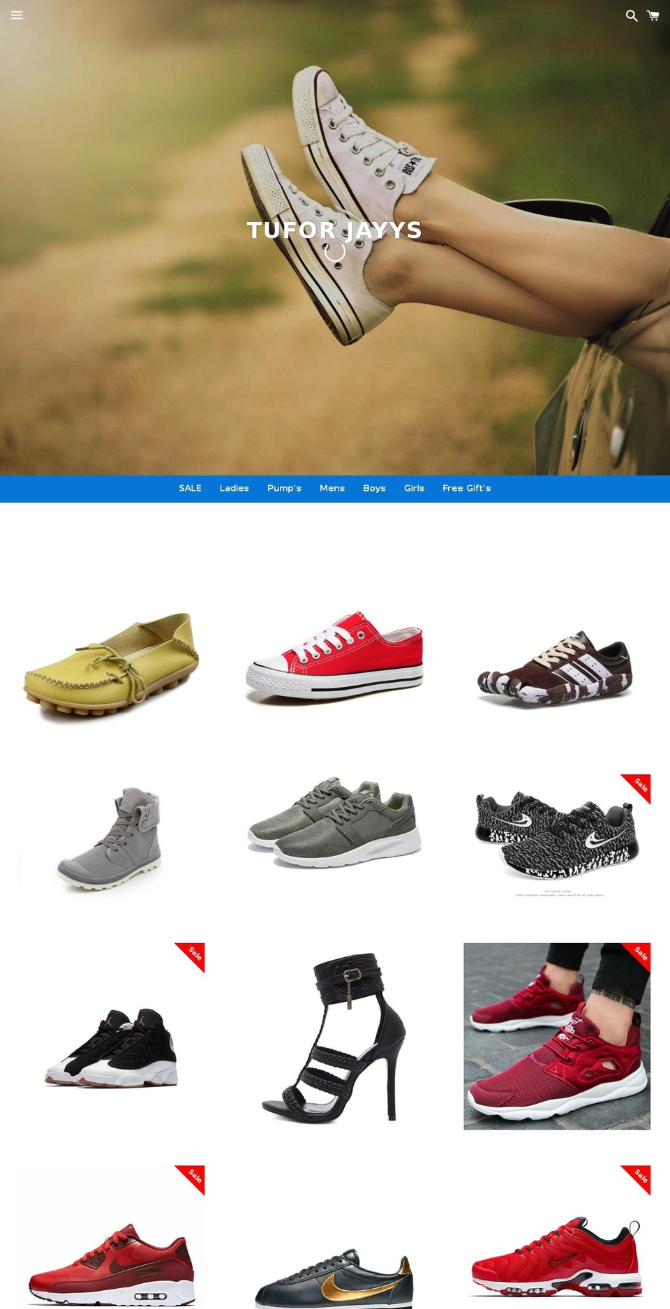tuforjayys.com shopify website screenshot