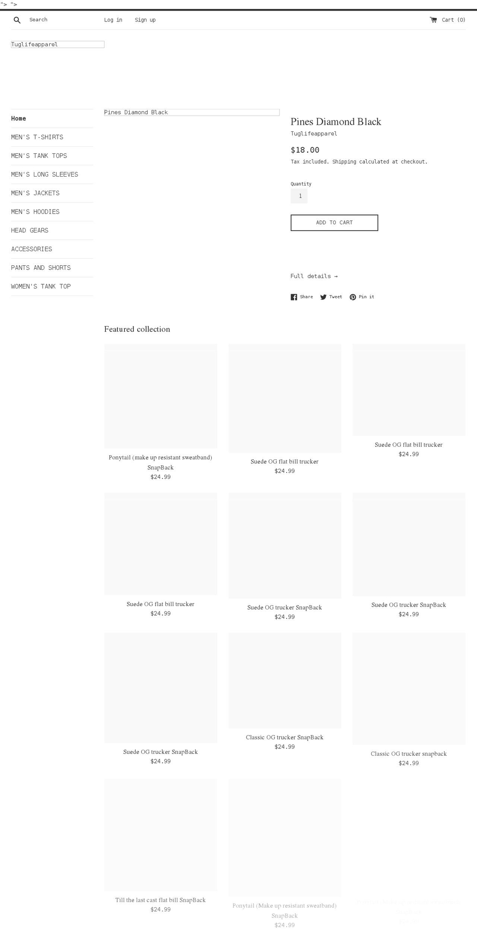 tuglifeapparel.com shopify website screenshot