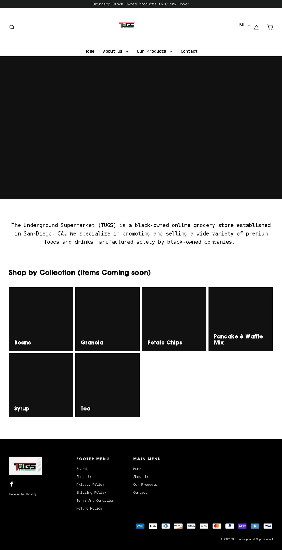 tugsmarket.com shopify website screenshot