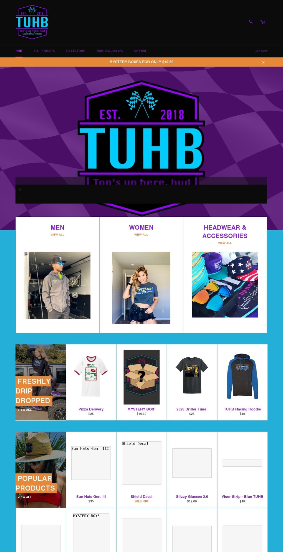 tuhbqualitythreads.com shopify website screenshot