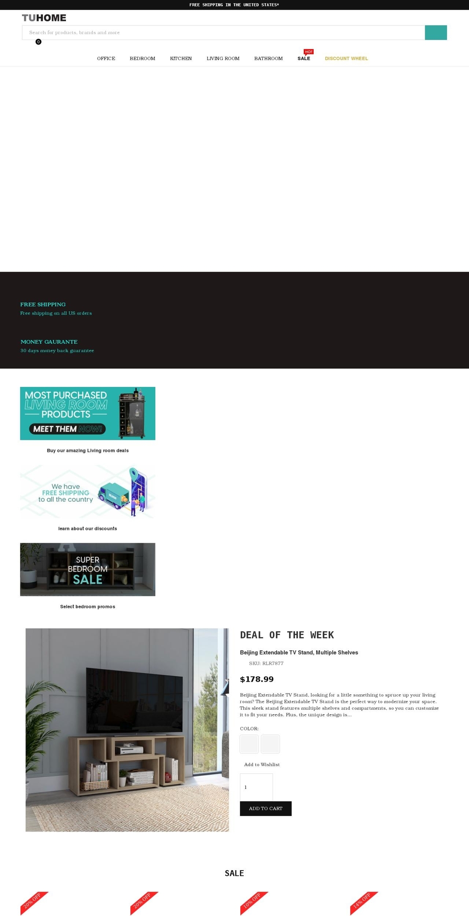 webcreativa Shopify theme site example tuhomefurniture.com