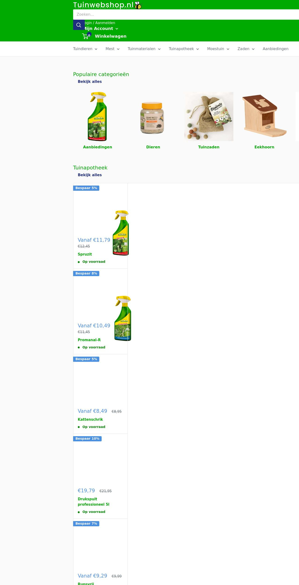 tuinwebshop.nl shopify website screenshot