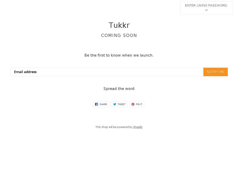 tukkr.com shopify website screenshot