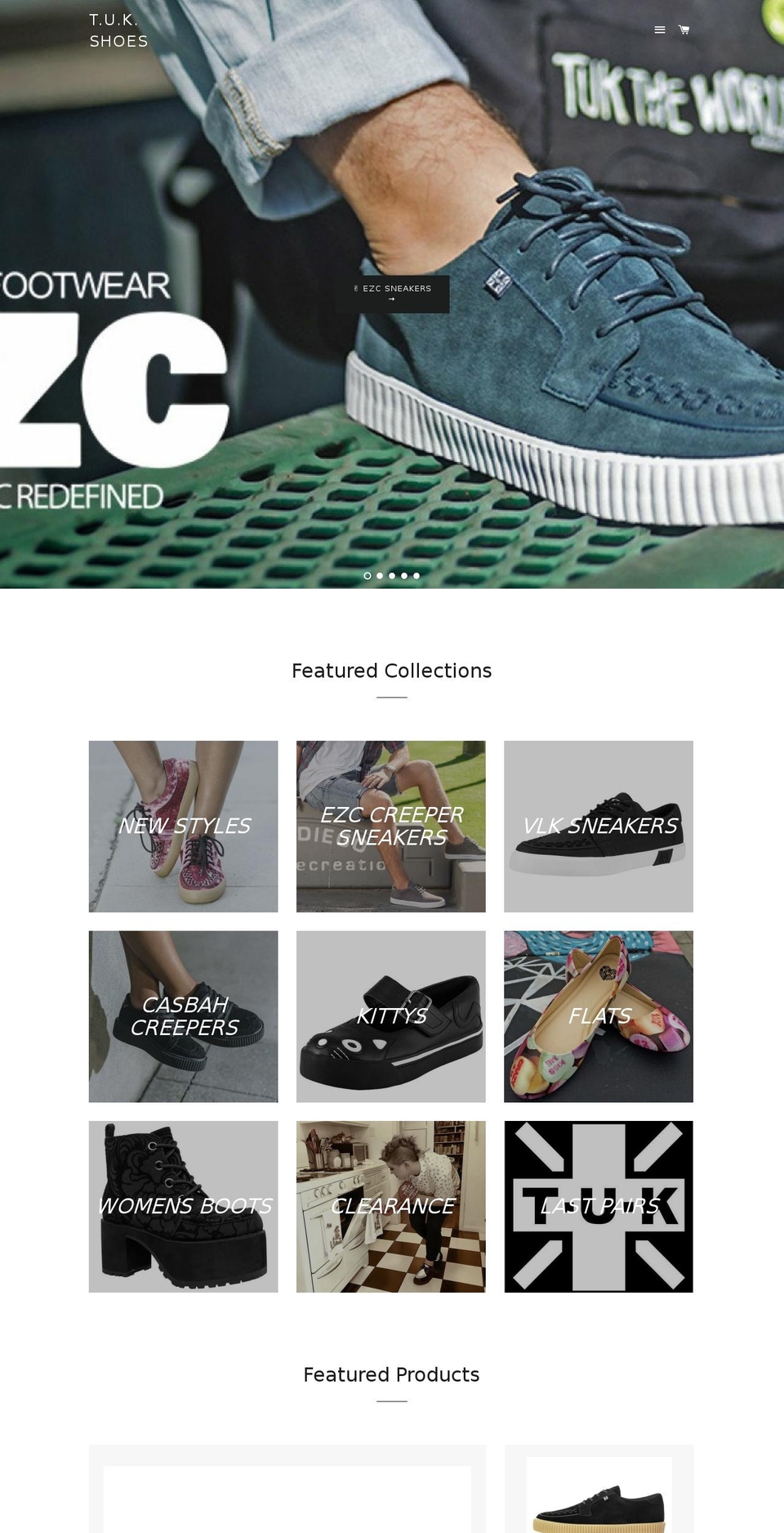 tukshoes.com.au shopify website screenshot