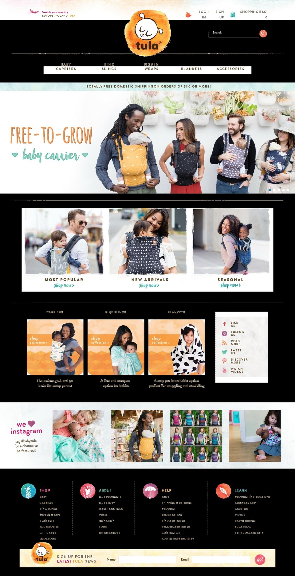 shopify-usa-vmaster Shopify theme site example tulababycarriers.com