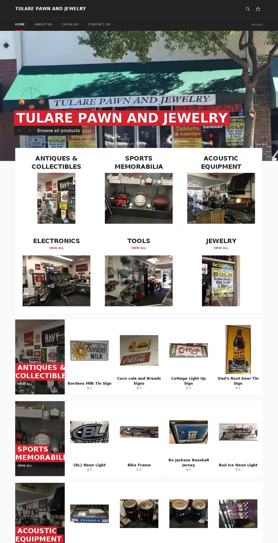 tulareconsignment.com shopify website screenshot