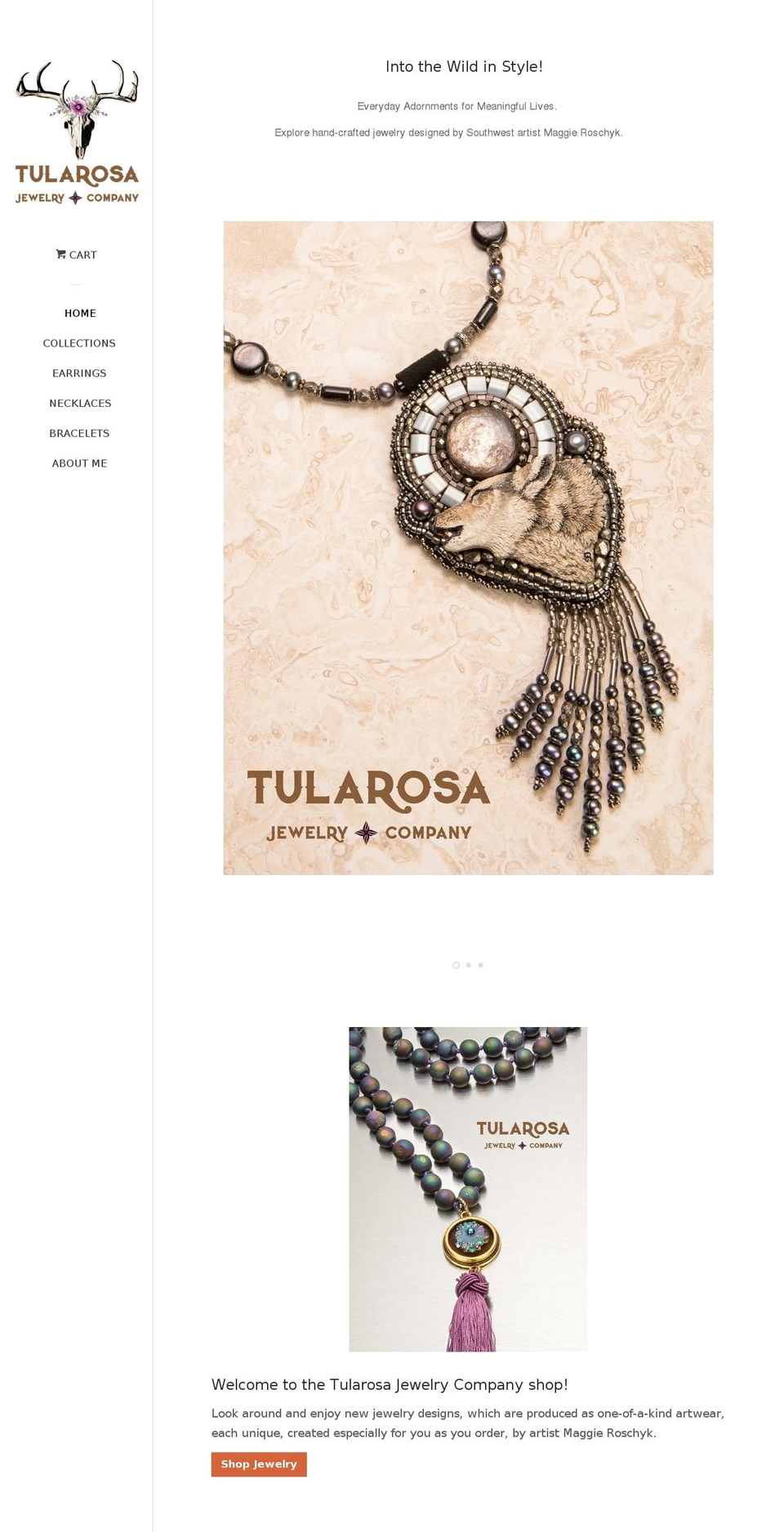 tularosajewelry.com shopify website screenshot