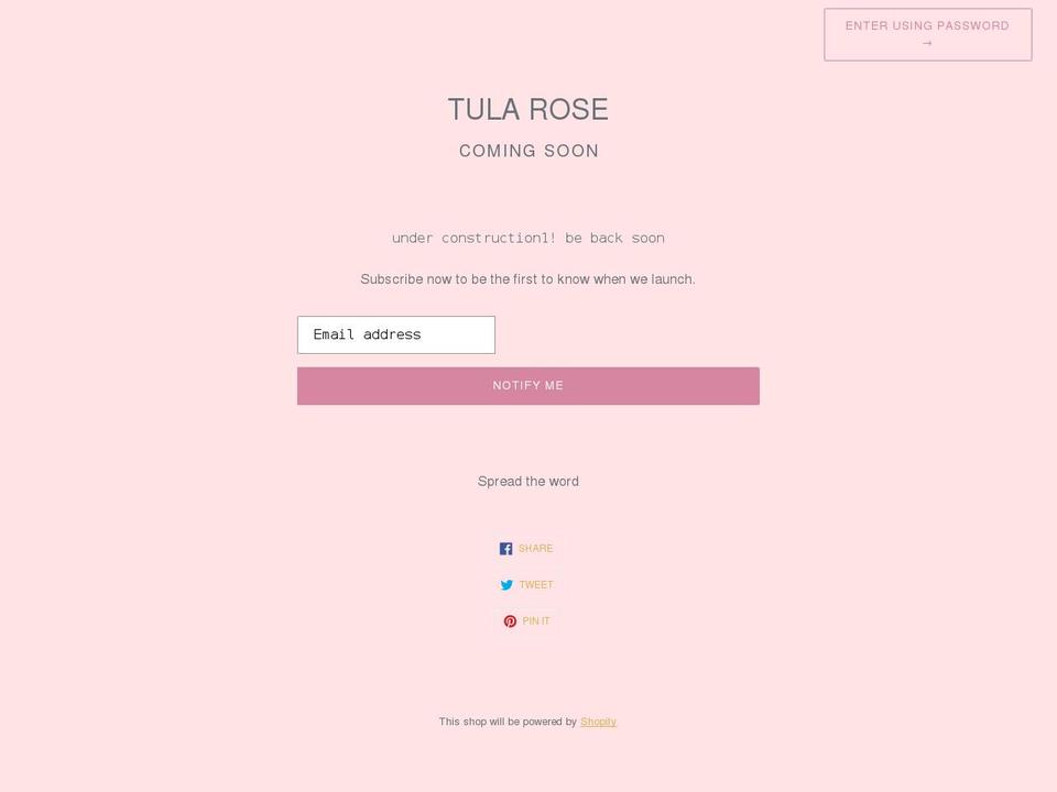 tularosenyc.com shopify website screenshot