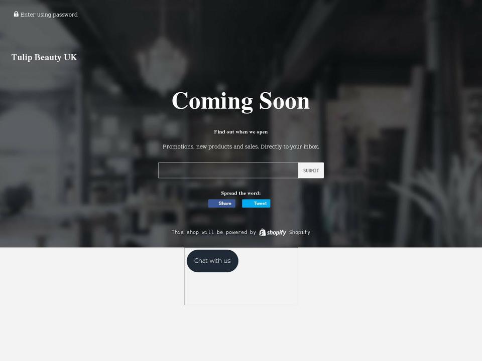 tulip-beauty.com shopify website screenshot