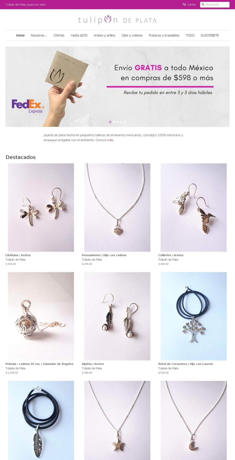 tulipandeplata.com shopify website screenshot
