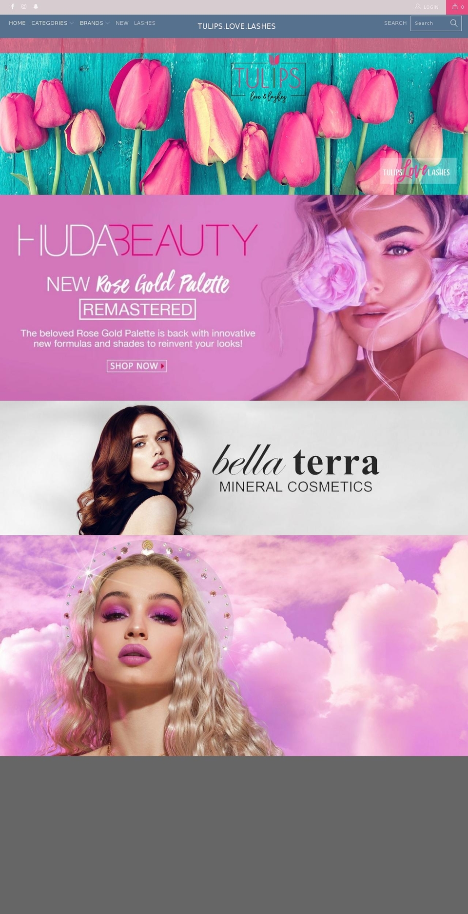 tulipslovelashes.com — Shopify storefront screenshot