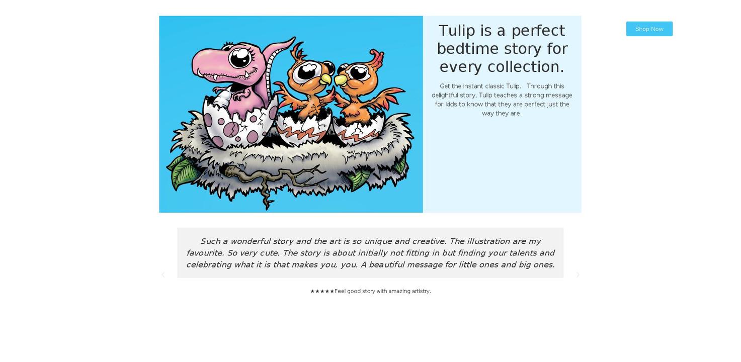tulipstory.com — Shopify storefront screenshot
