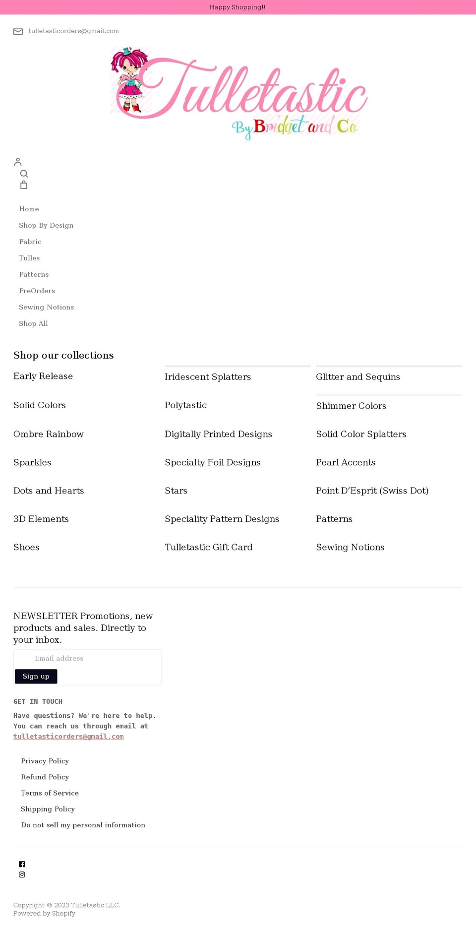 tulletastic.com shopify website screenshot