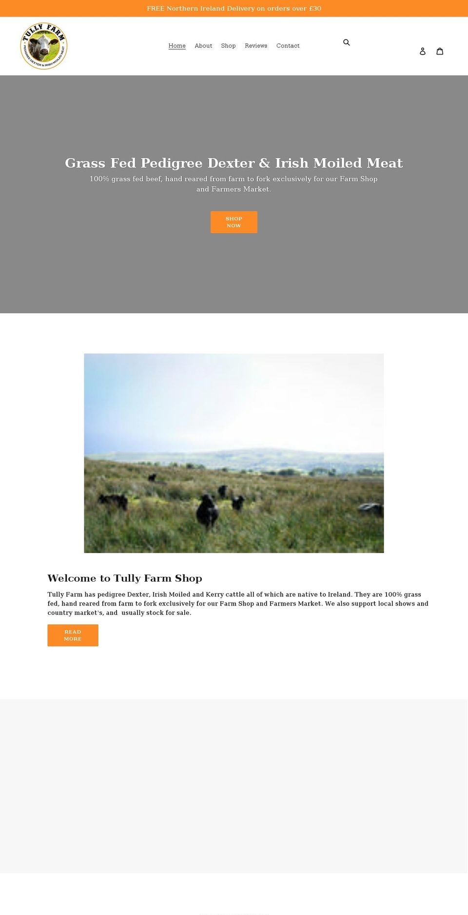 tullyfarmshop.com shopify website screenshot