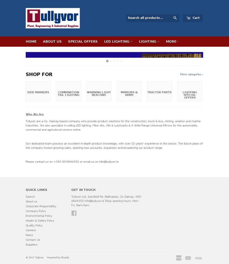 tullyvor.com shopify website screenshot