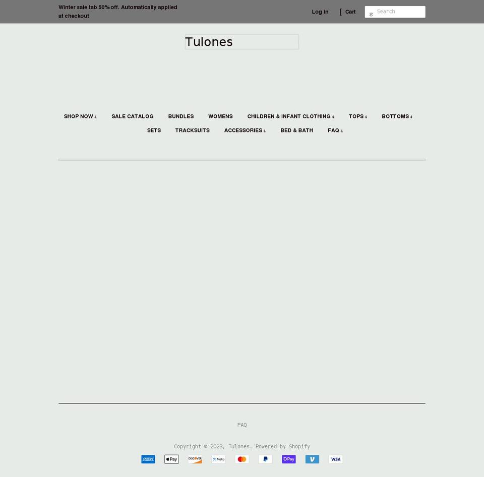 tulones.com shopify website screenshot