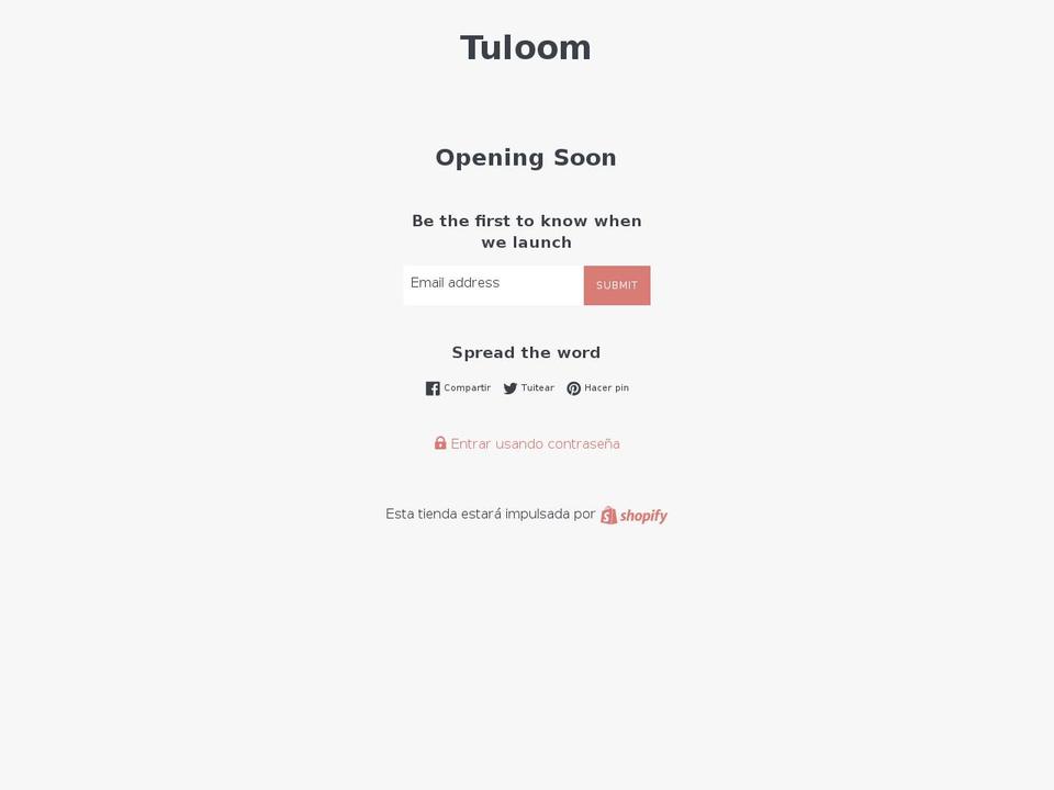 tuloom.com — Shopify storefront screenshot
