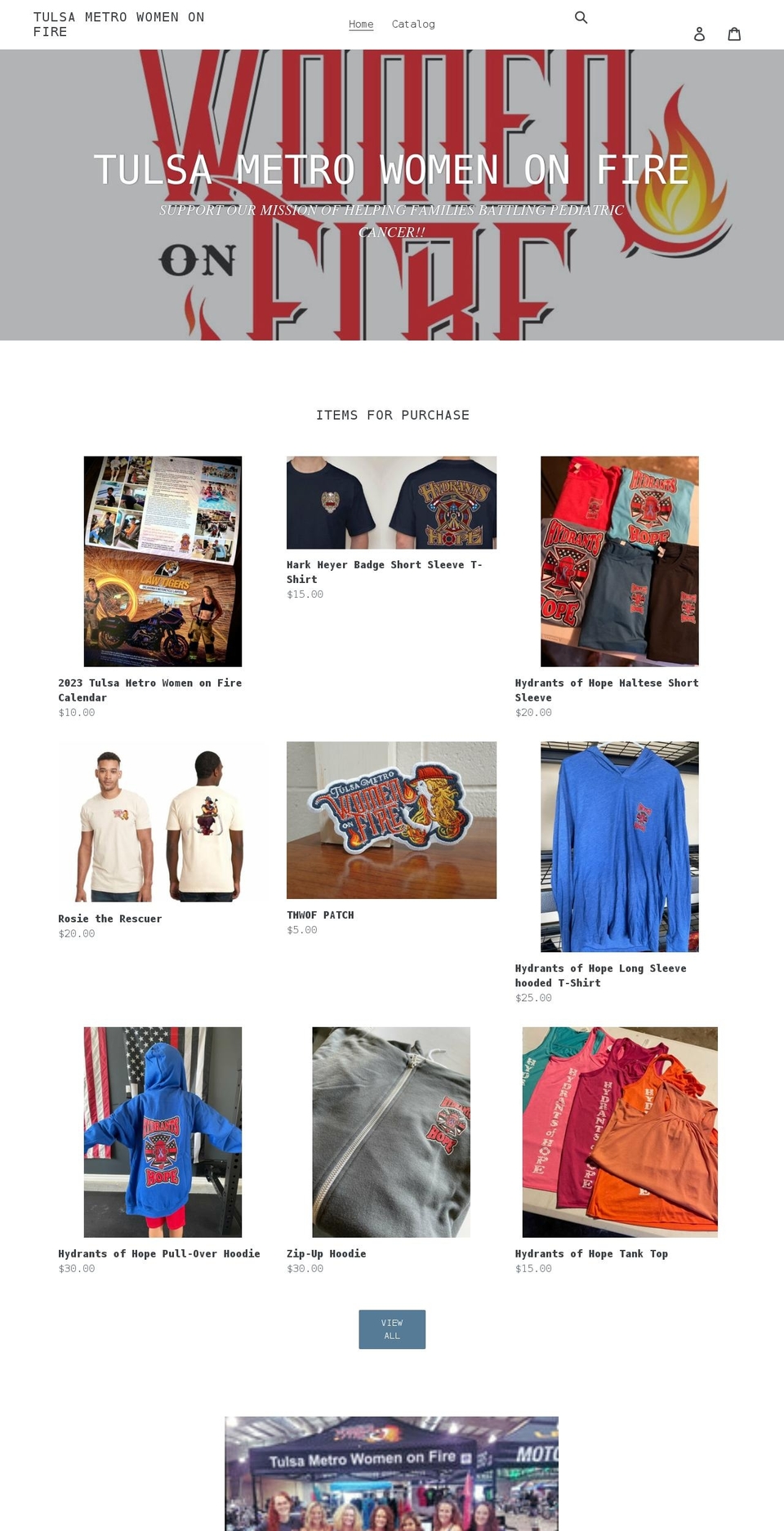 tulsa-metro-women-on-fire.myshopify.com shopify website screenshot