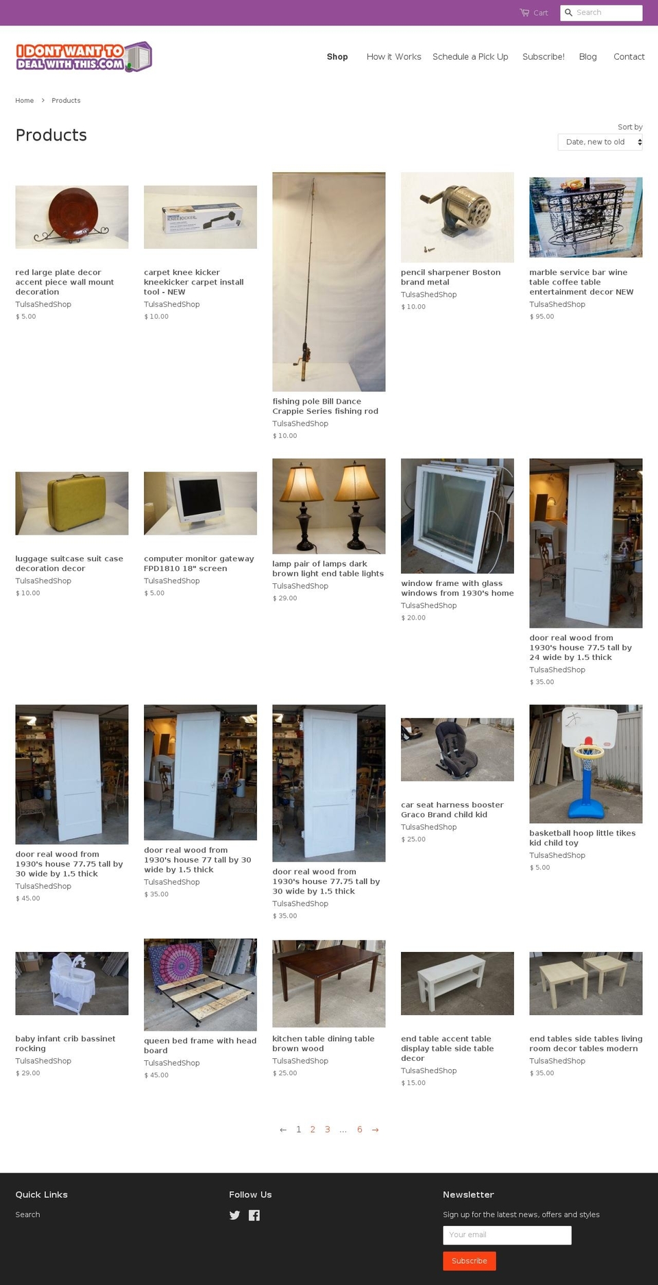 tulsashedshop.com shopify website screenshot
