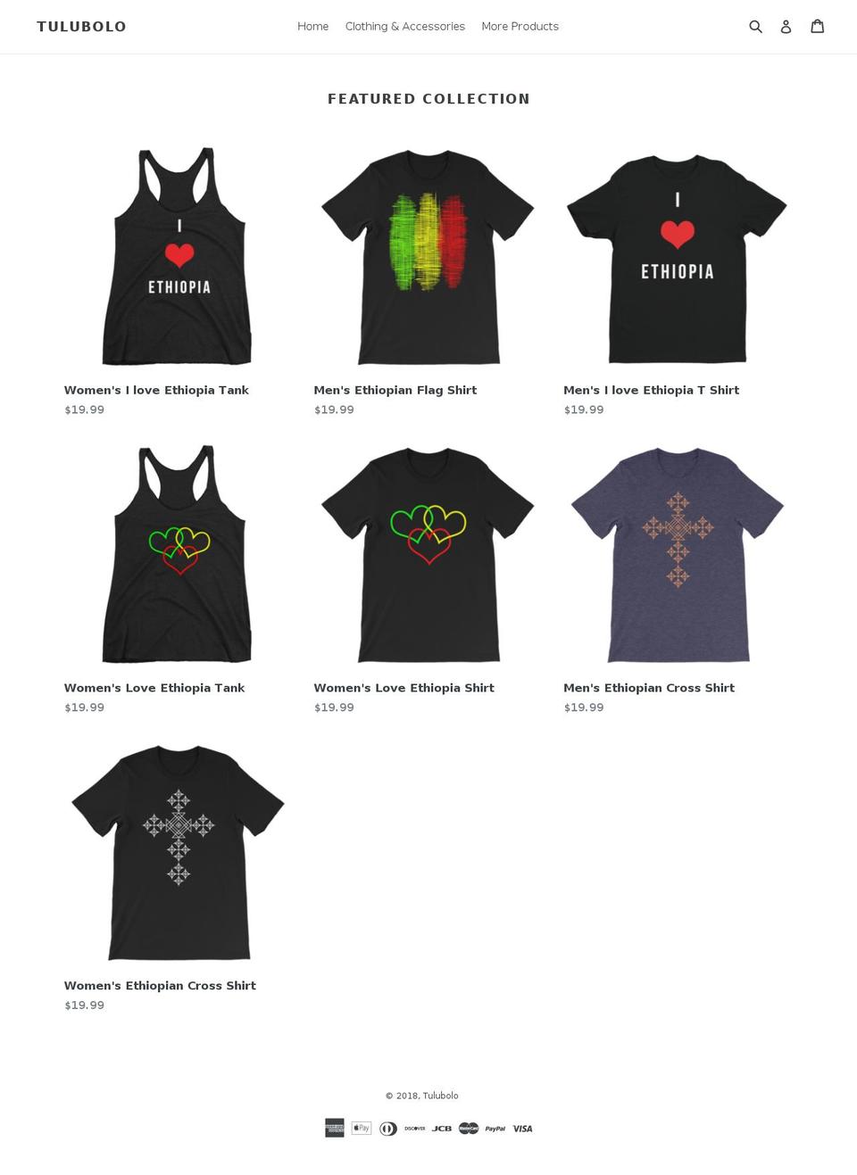 tulubolo.com — Shopify storefront screenshot