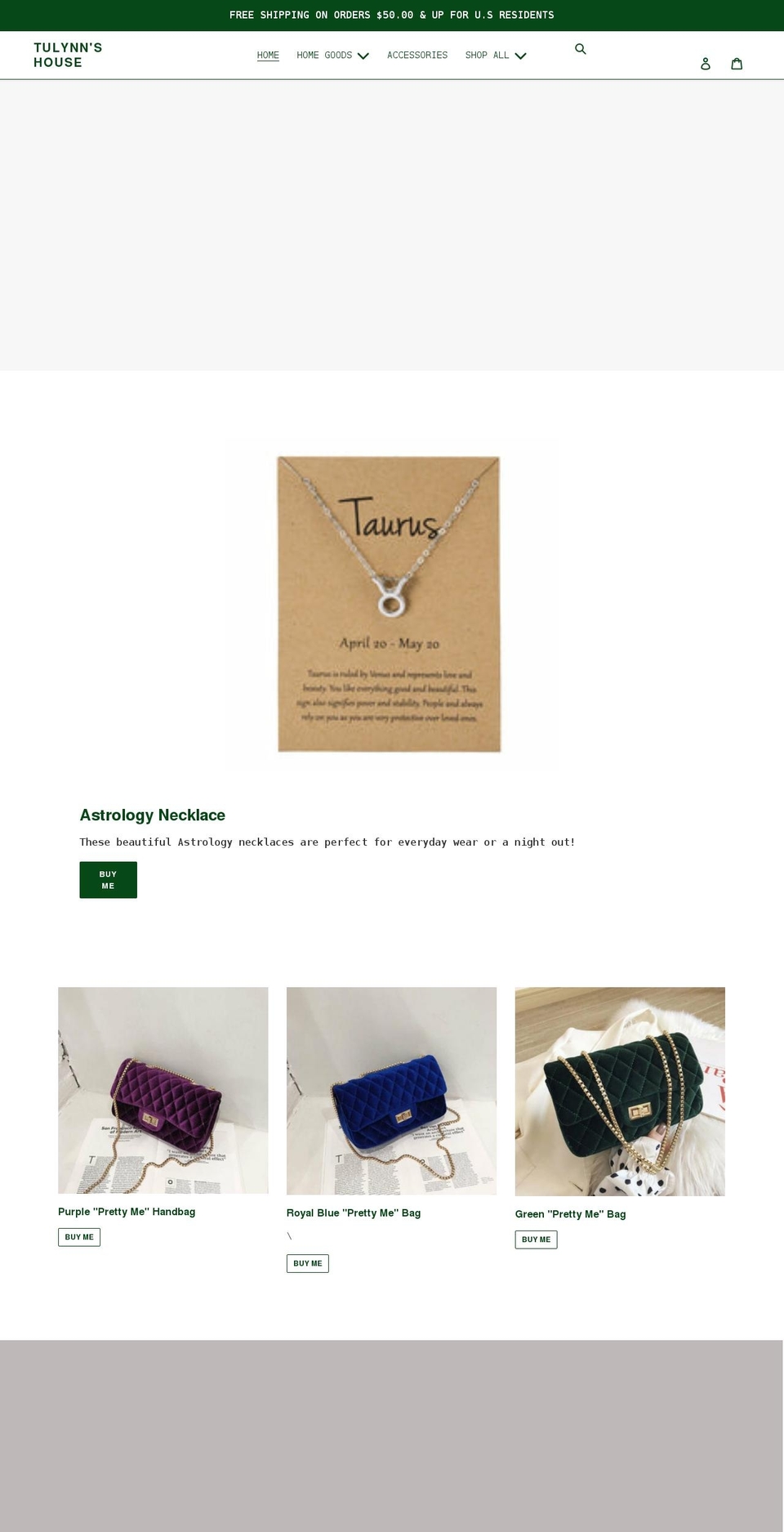 tulynnshouse.com shopify website screenshot