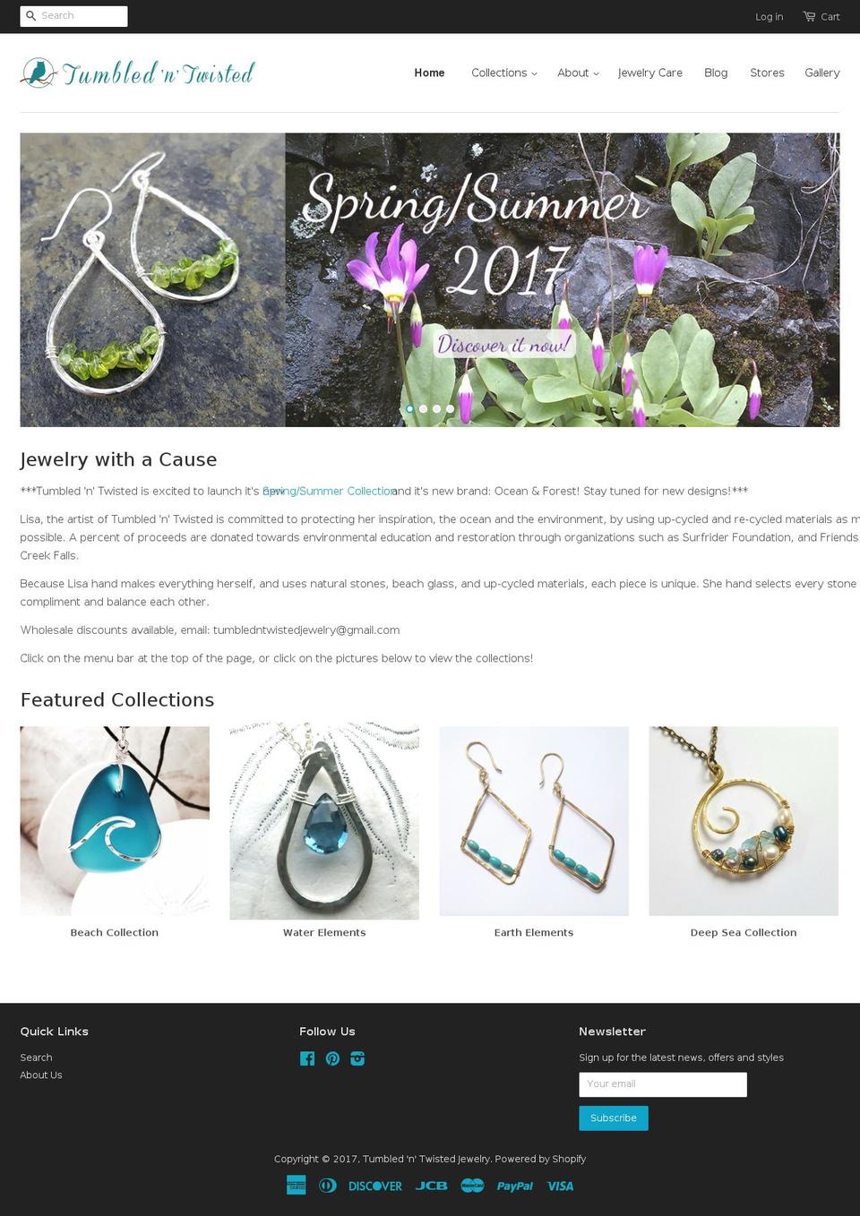 tumbledandtwisted.com shopify website screenshot