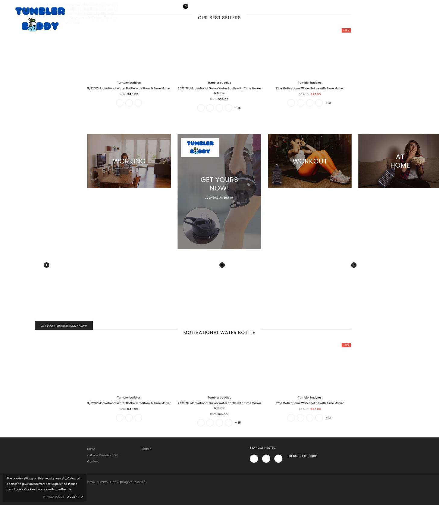 tumblerbuddy.com shopify website screenshot