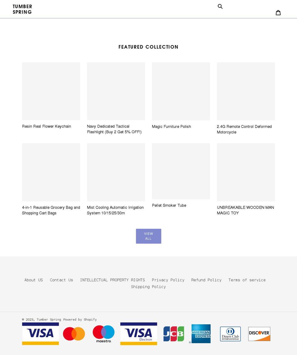 tumblerspring.com shopify website screenshot
