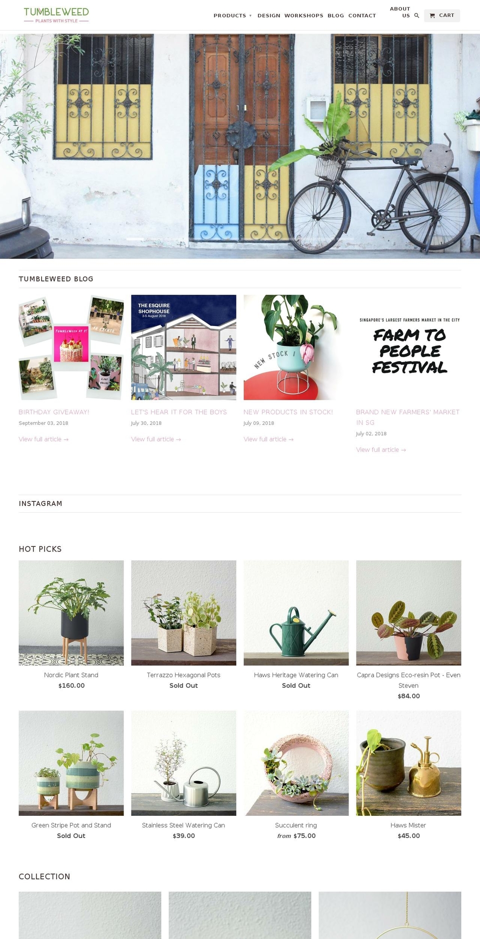 tumbleweedplants.com shopify website screenshot