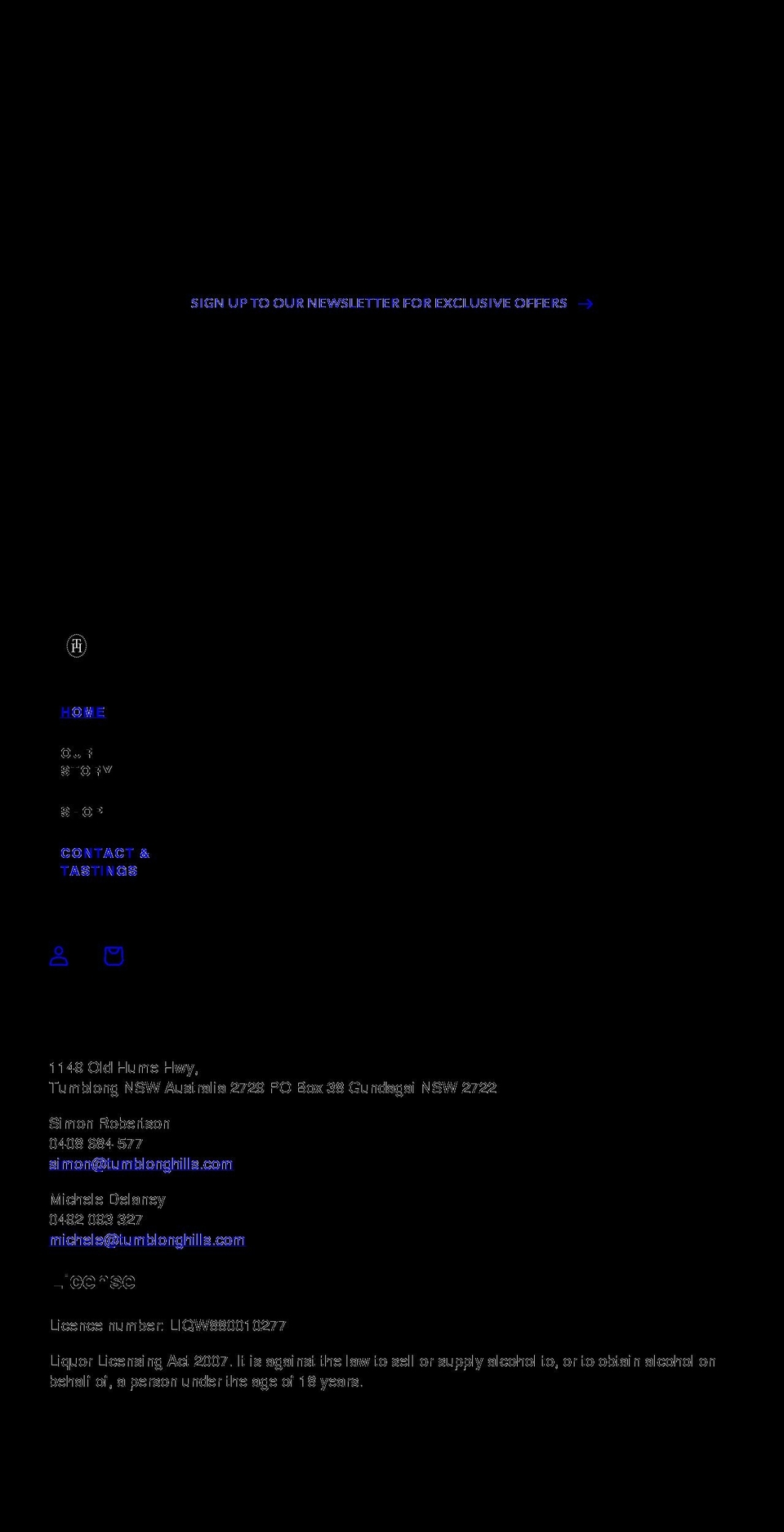 tumblonghills.com shopify website screenshot