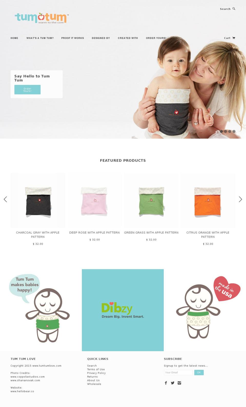 tumtumlove.com shopify website screenshot
