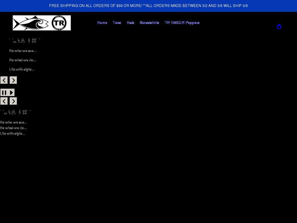 tunariot.com shopify website screenshot