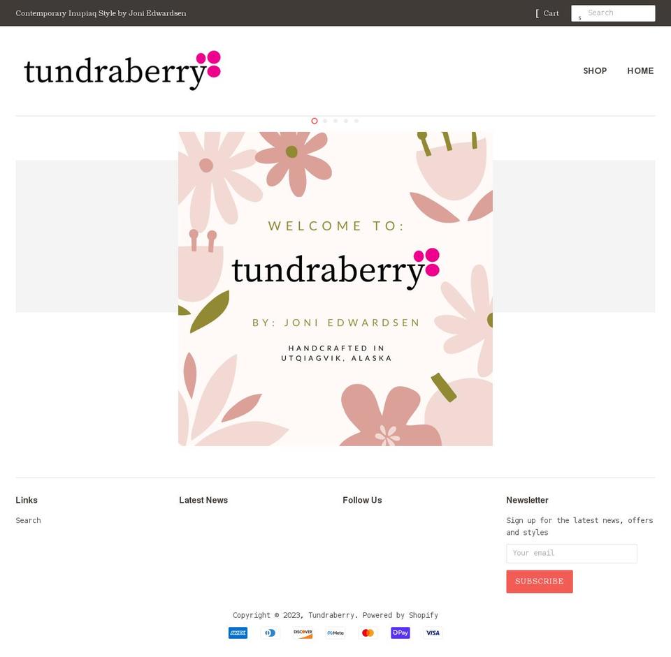 tundraberry.com shopify website screenshot