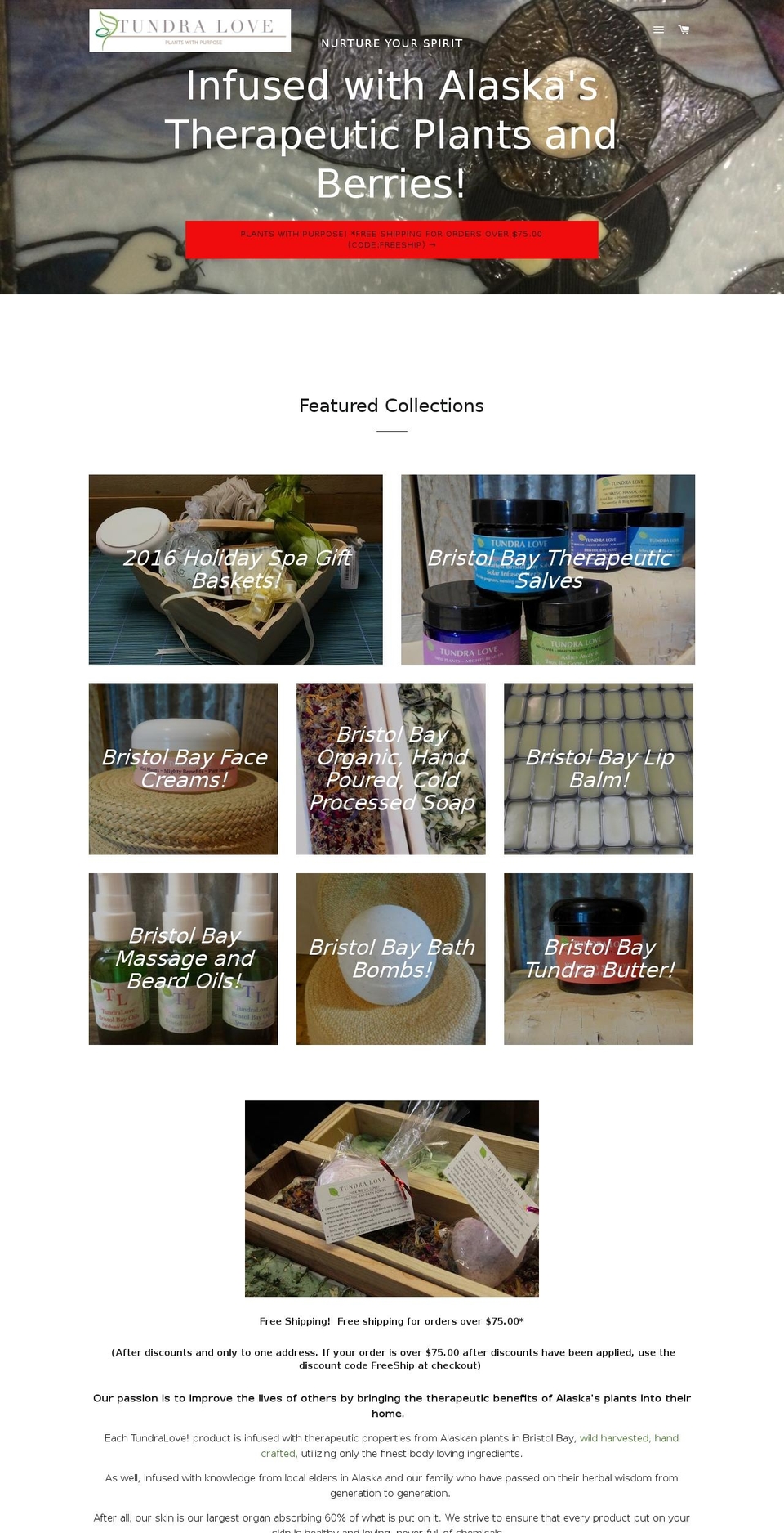 tundralove.com shopify website screenshot