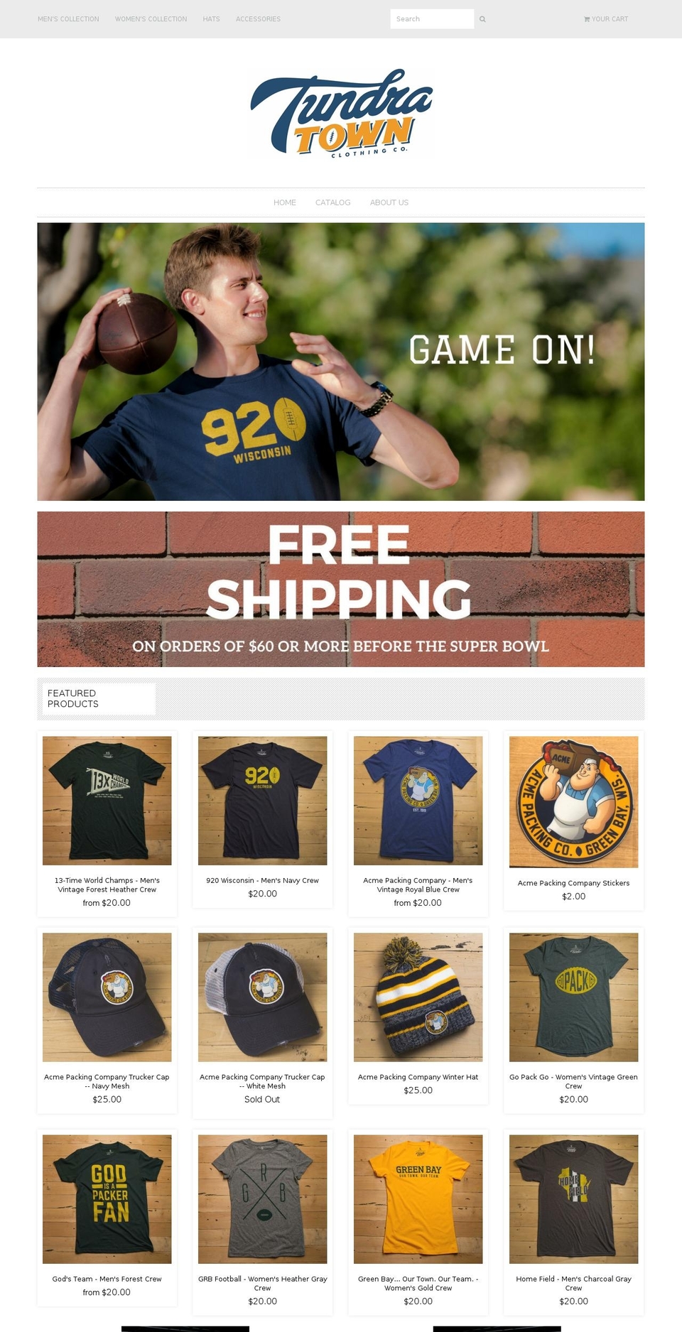 tundratown.com shopify website screenshot