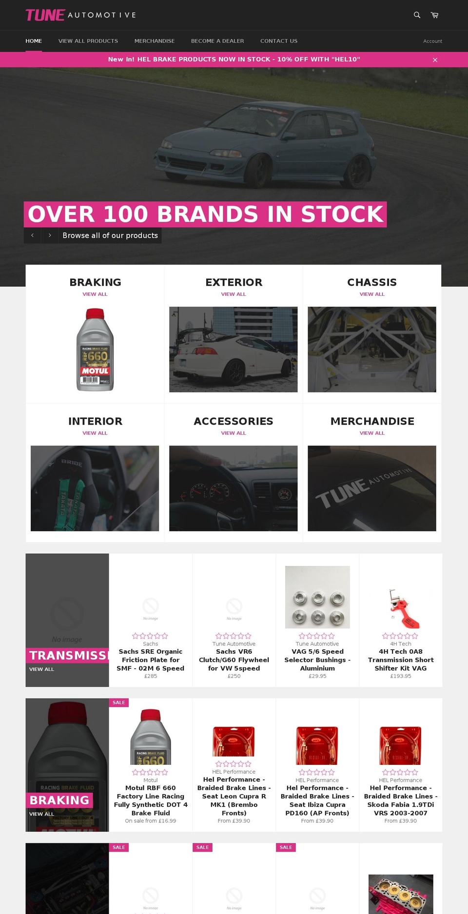 tuneautomotive.co.uk shopify website screenshot