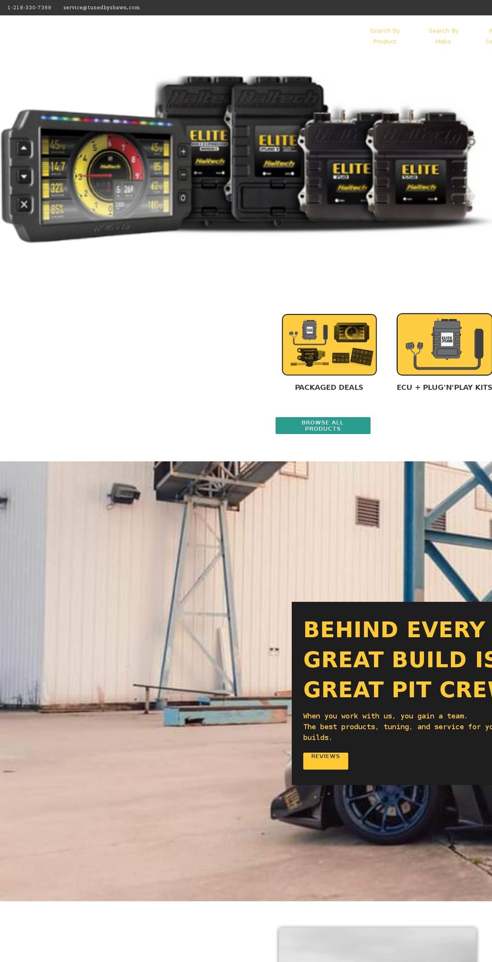 tunedbyshawn.com shopify website screenshot