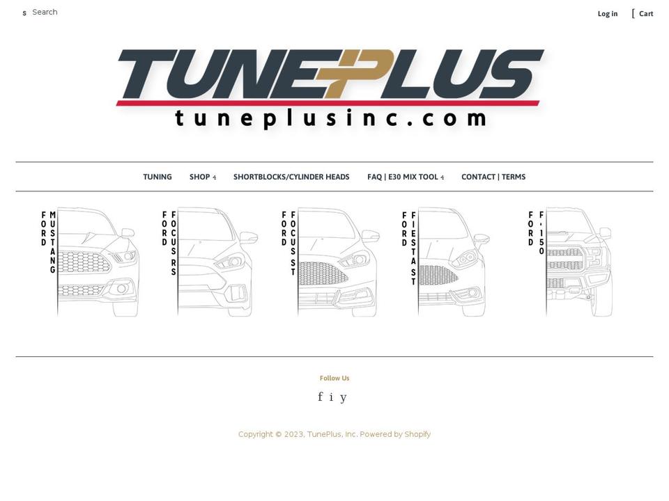 tuneplusinc.com shopify website screenshot