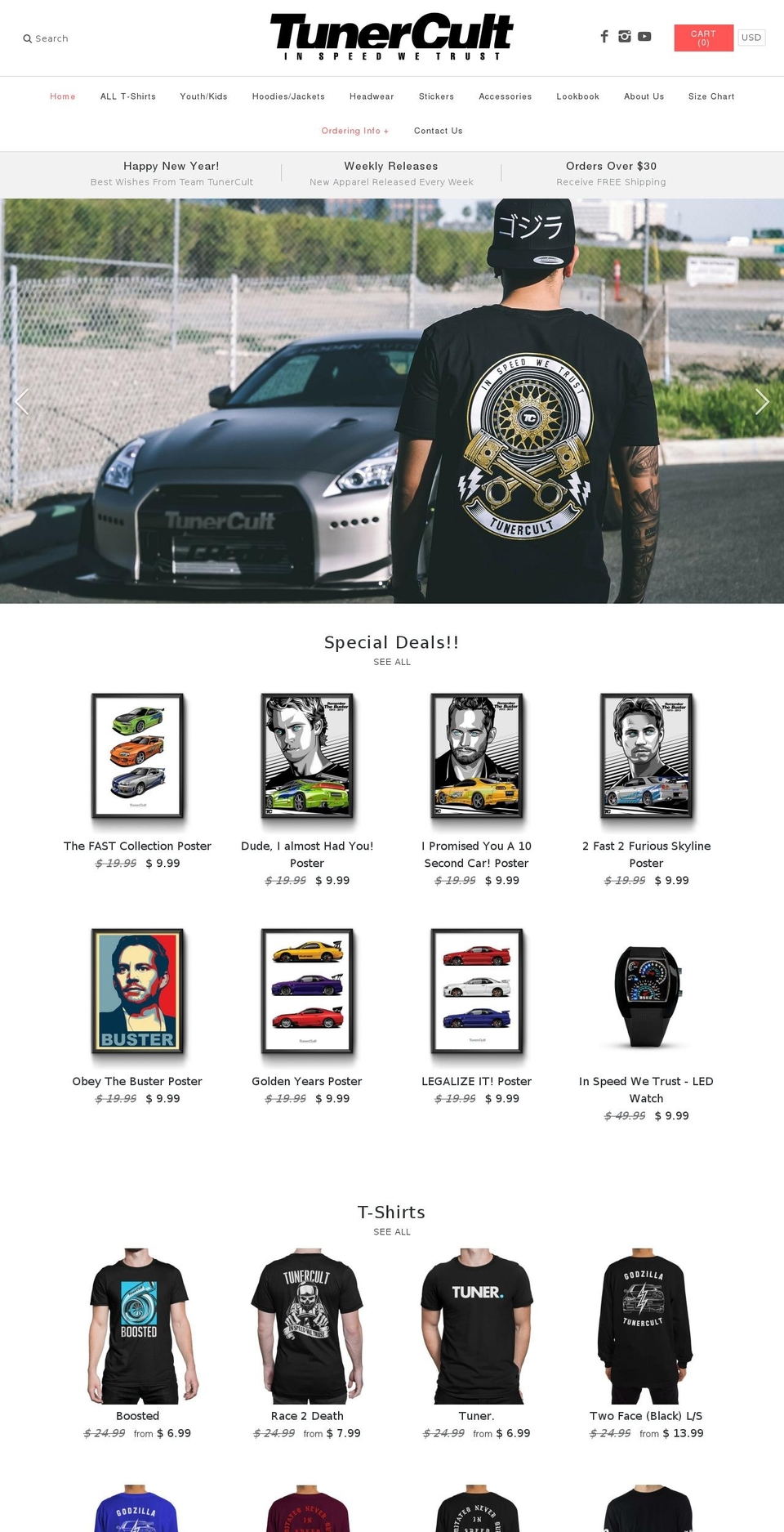 tunercult.com shopify website screenshot