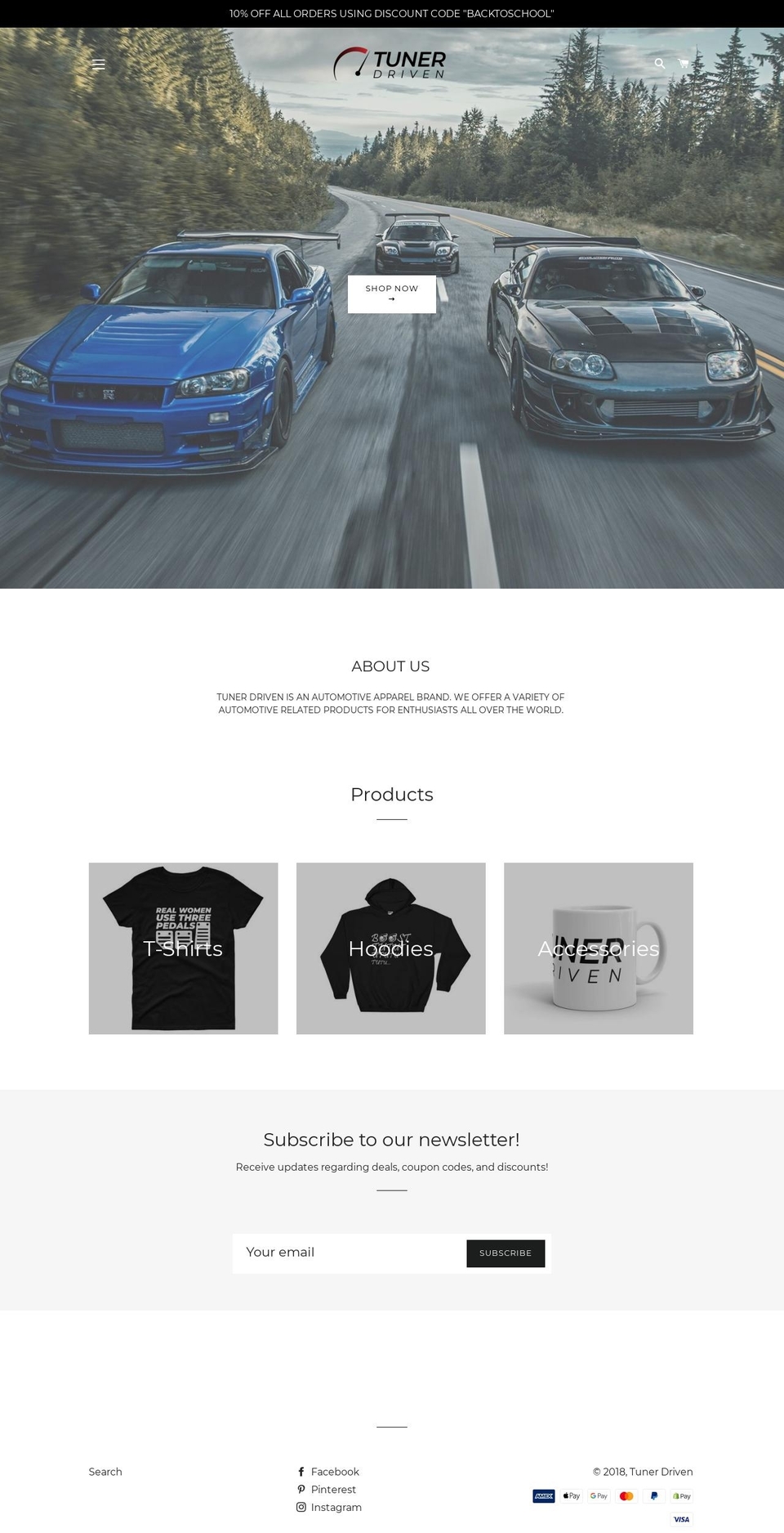 tunerdriven.com shopify website screenshot
