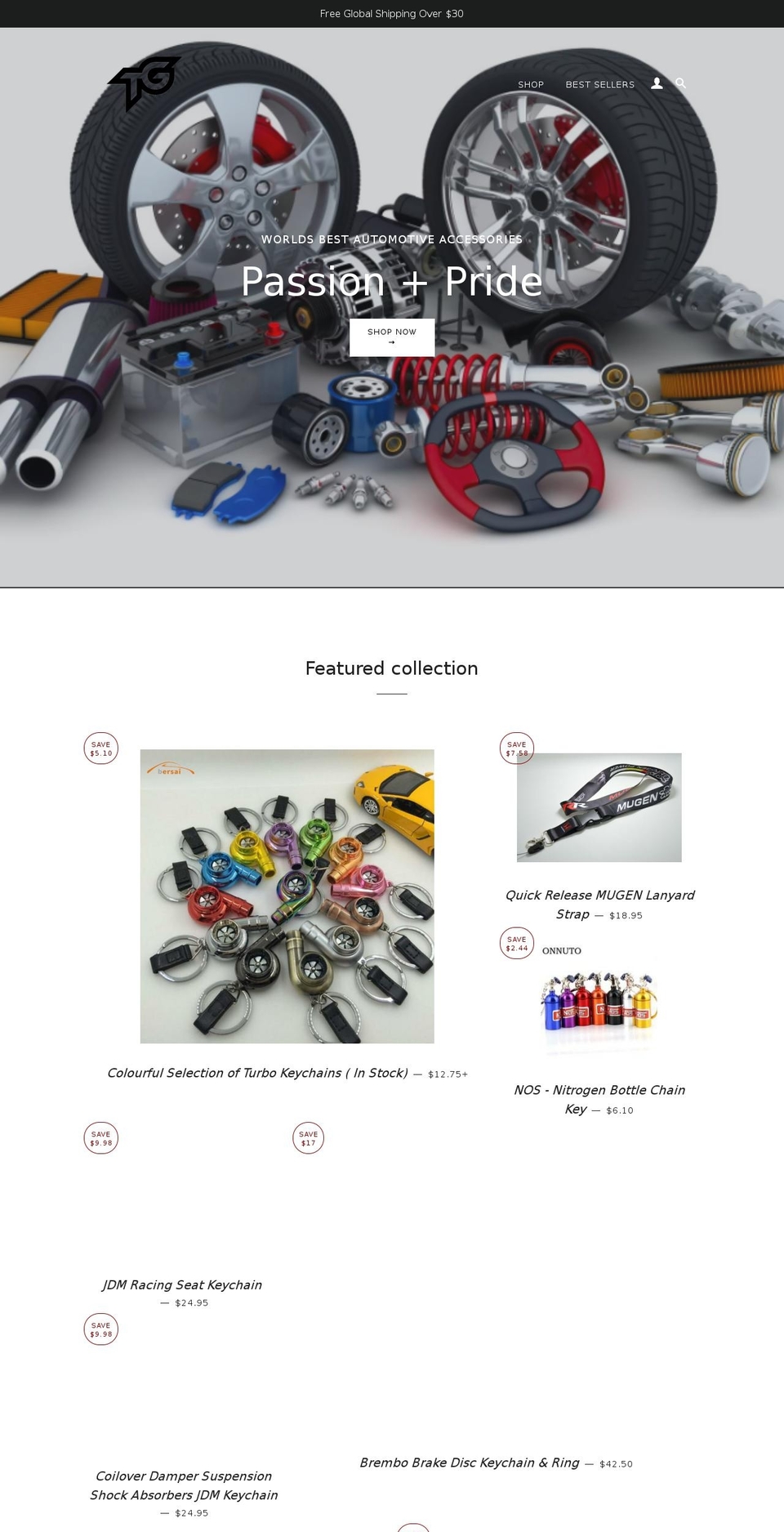 tunergadget.com — Shopify storefront screenshot