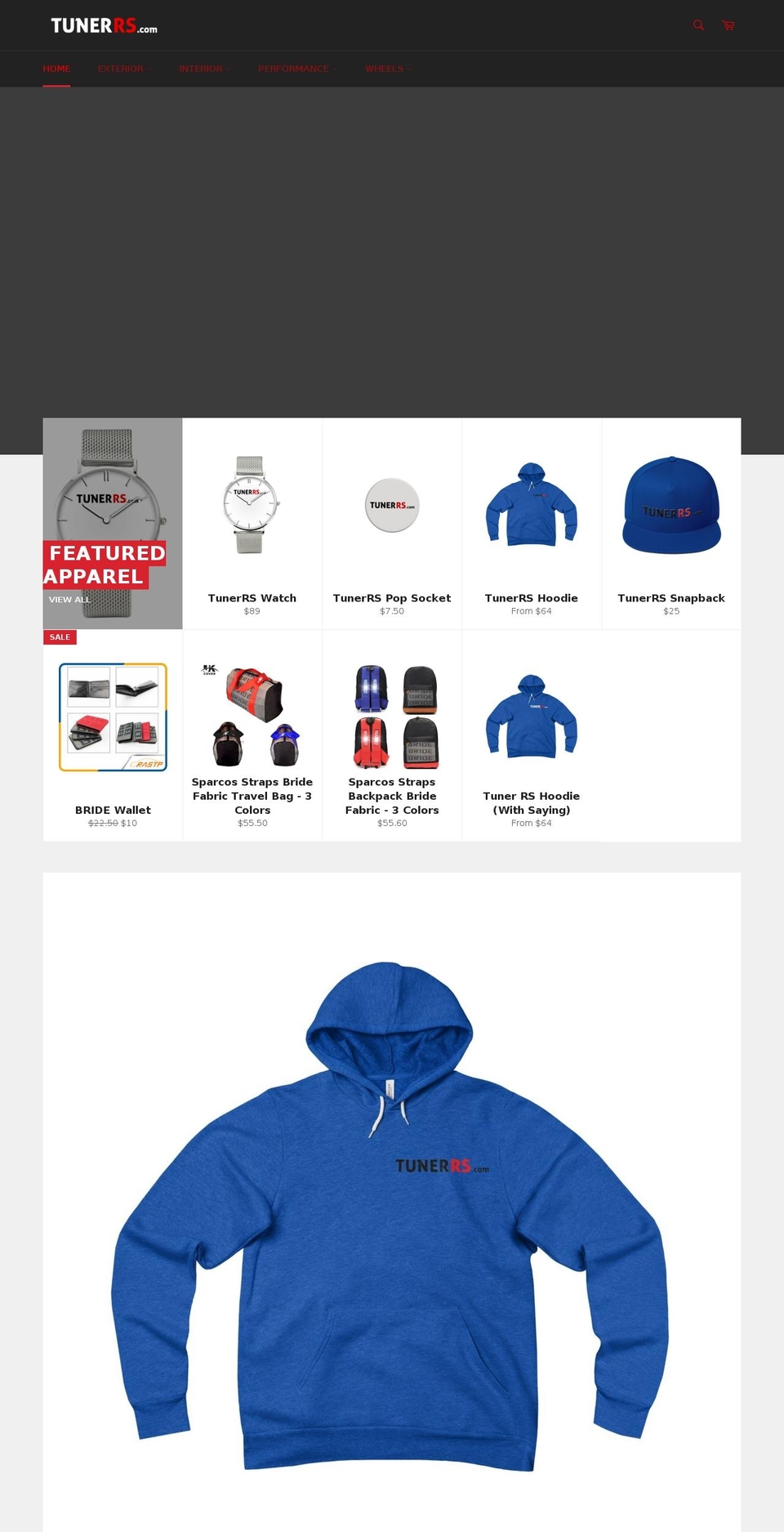 tunerrs.com — Shopify storefront screenshot